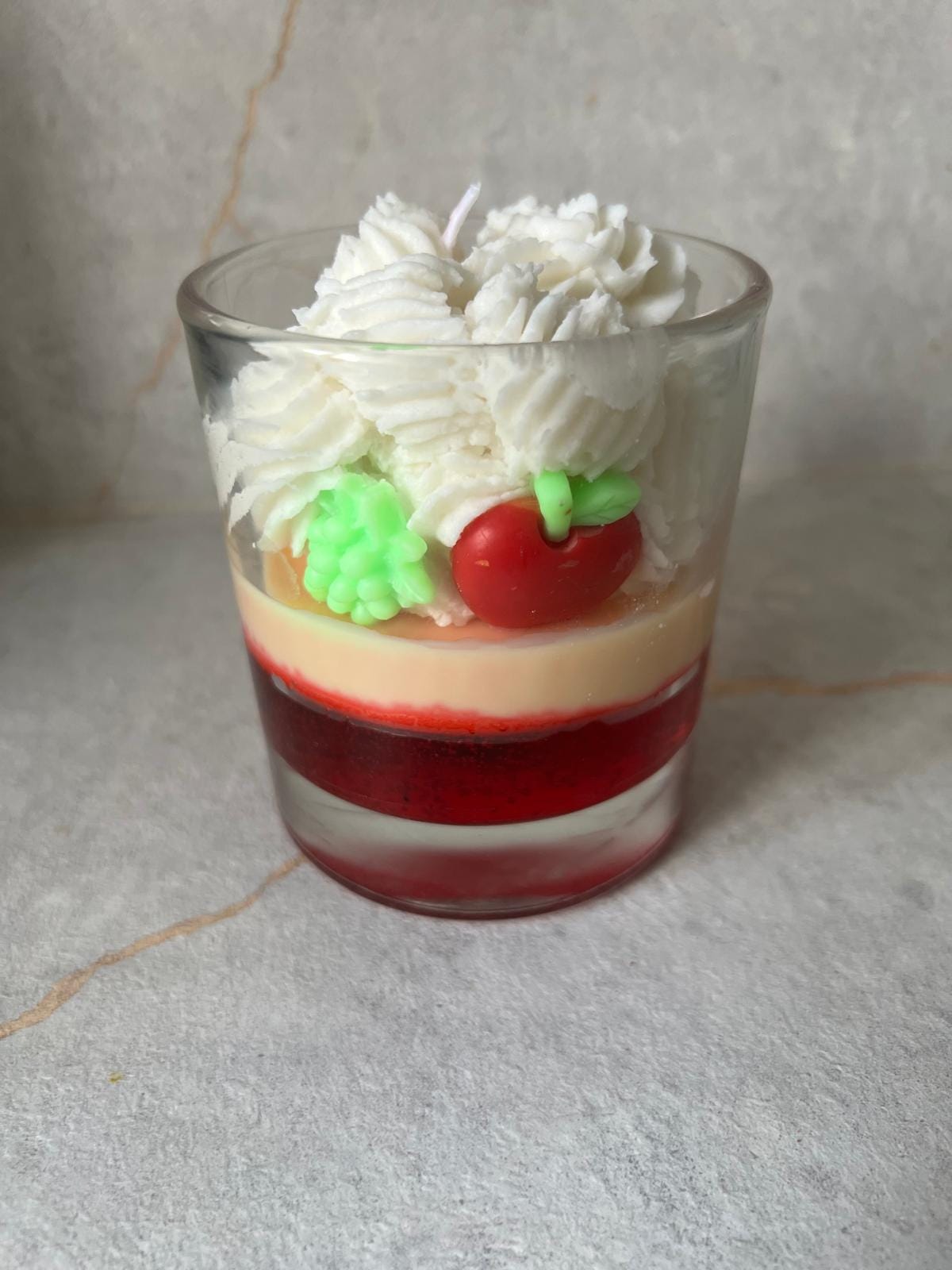 Strawberry Trifle Candle: Sweet Dessert Scented Soy Candle, Handmade UK